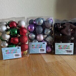 3 Packages of Mini Ornaments by My Little Christmas - Over 100 Ornaments
